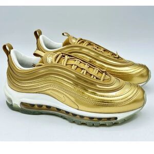 Nike Air Max 97 LX Metallic Gold Sneakers Size 6